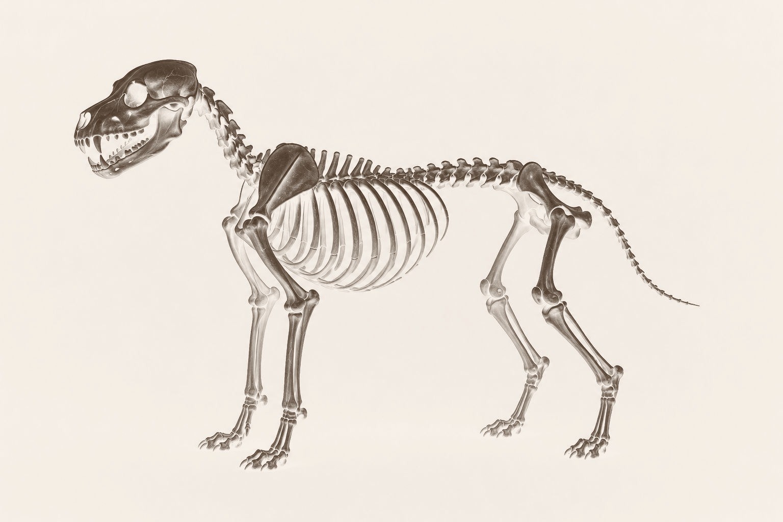 Hundeskelett Illustration